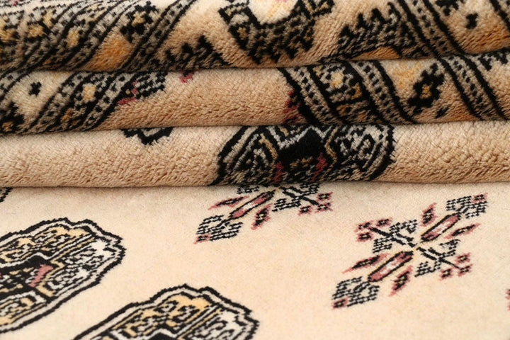Brown Pakistani Bokhara Rug 6' x 9' 5" Hand-Knotted | No. QA15595