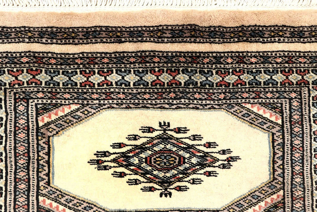 Brown Pakistani Jaldar Rug 2' 5" x 9' 6" Hand-Knotted | No. QA16091
