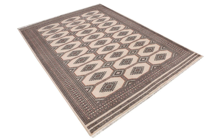 Brown Pakistani Jaldar Rug 5' 9" x 7' 7" Hand-Knotted | No. QA16331