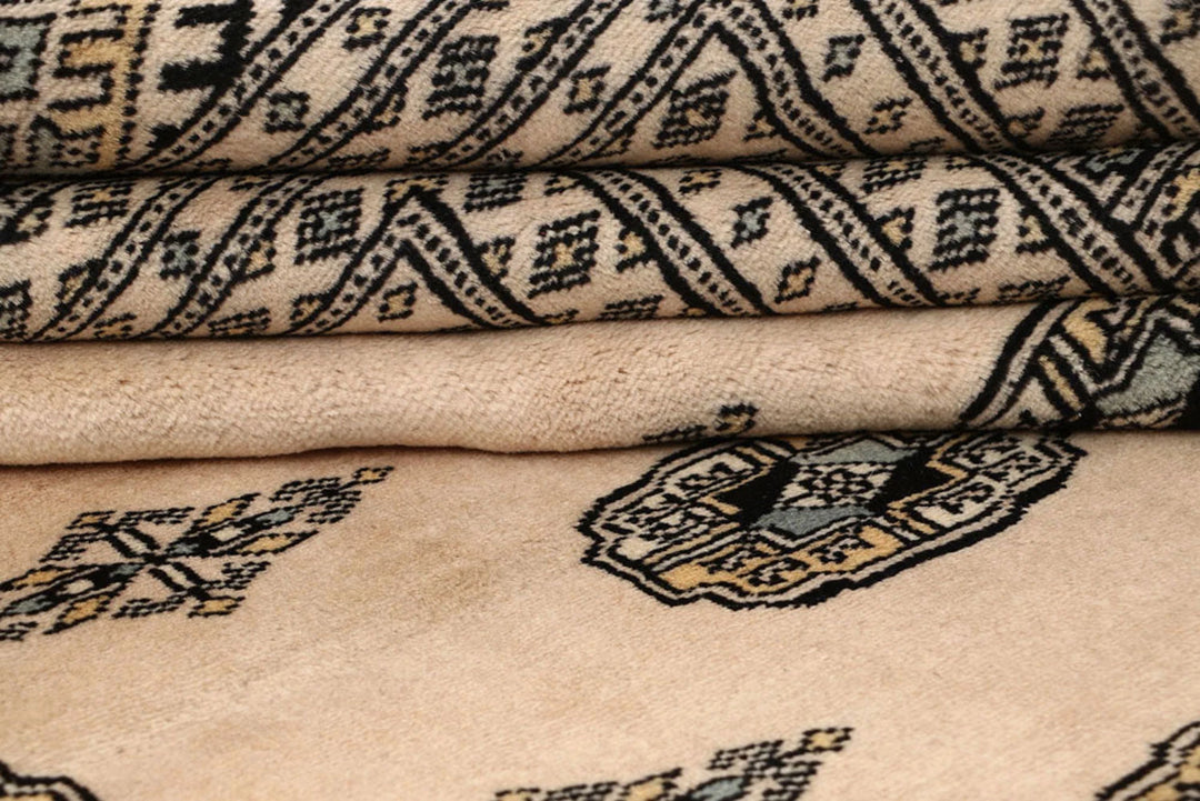 Brown Pakistani Bokhara Rug 9' 1" x 12' 3" Hand-Knotted | No. QA16591