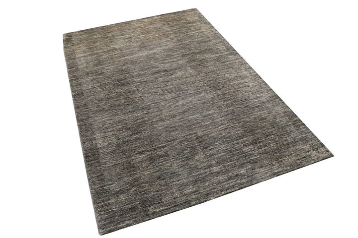 Saddle Brown Pakistani Gabbeh Rug 4' x 6'1" Hand-Knotted | No. QA16660