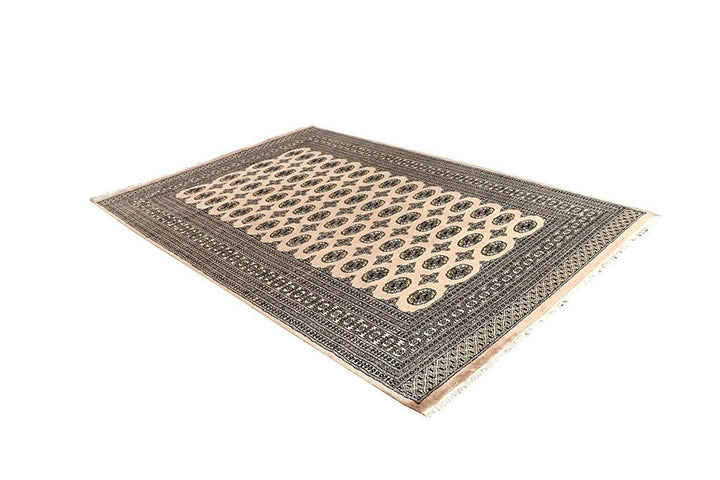 Brown Pakistani Bokhara Rug 6' x 8'11" Hand-Knotted | No. QA16672