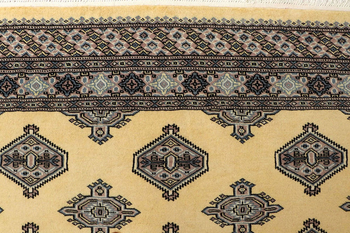 Yellow Pakistani Jaldar Rug 5' 1" x 8' Hand-Knotted | No. QA16879
