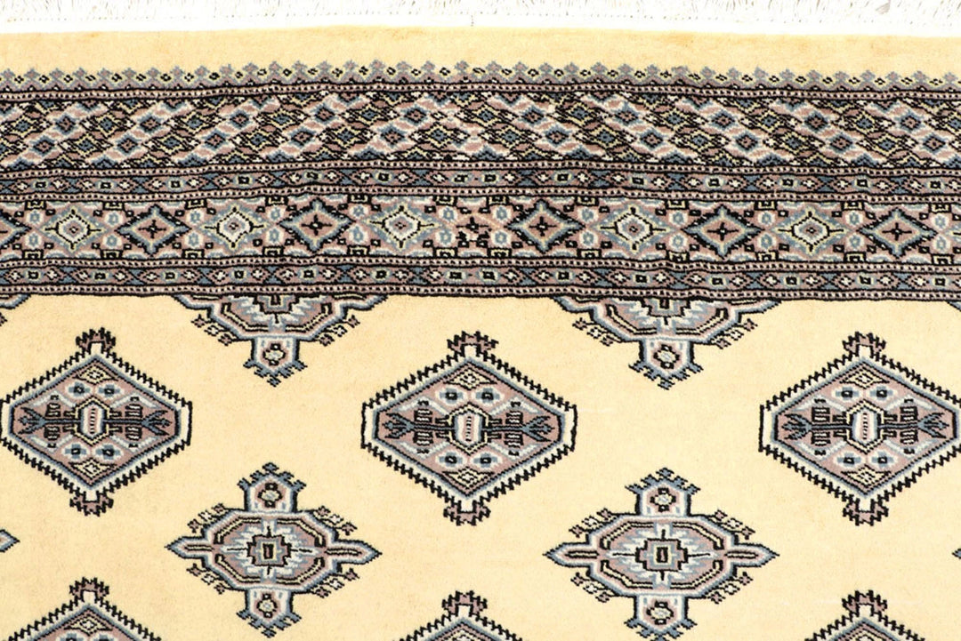 Yellow Pakistani Jaldar Rug 5' 2" x 7' 11" Hand-Knotted | No. QA16971