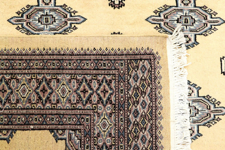 Yellow Pakistani Jaldar Rug 5' 2" x 7' 11" Hand-Knotted | No. QA16971