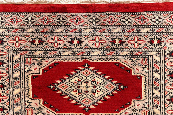 Firebrick Pakistani Jaldar Runner 2' 7" x 13' Hand-Knotted | No. QA16996