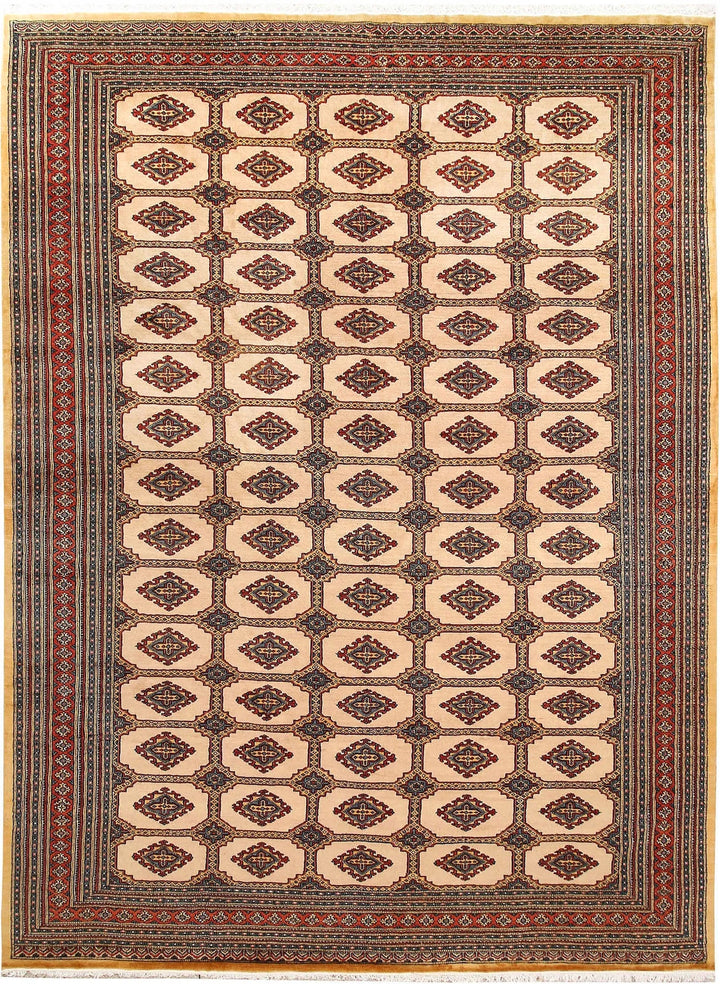 Brown Pakistani Jaldar Rug 8' 2" x 11' Hand-Knotted | No. QA17015