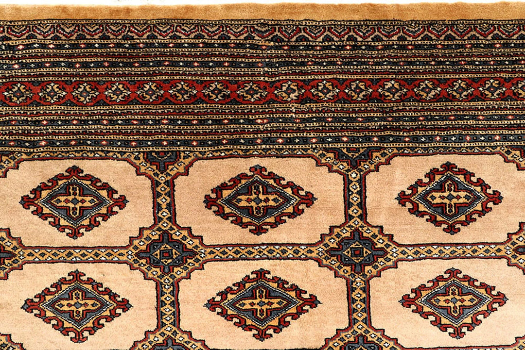 Brown Pakistani Jaldar Rug 8' 2" x 11' Hand-Knotted | No. QA17015