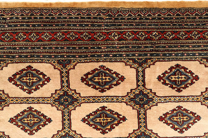 Brown Pakistani Jaldar Rug 8' 2" x 11' Hand-Knotted | No. QA17015