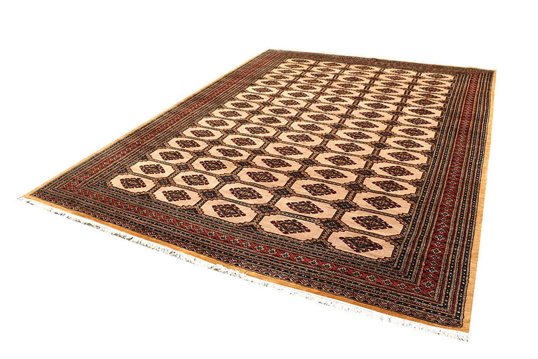 Brown Pakistani Jaldar Rug 8' 2" x 11' Hand-Knotted | No. QA17015