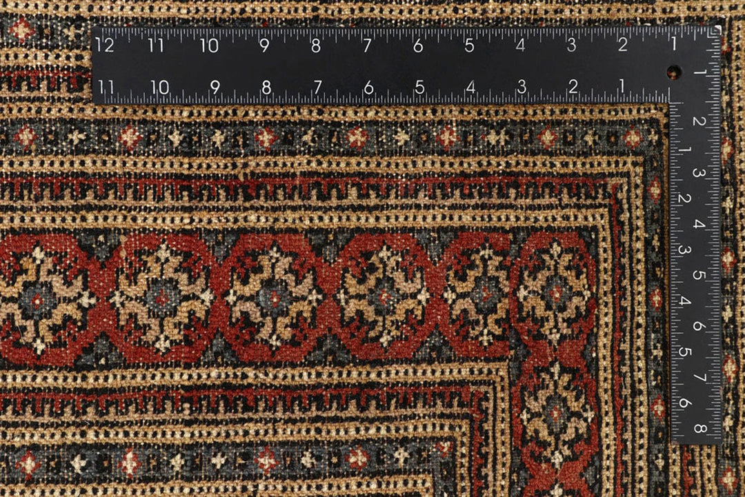 Brown Pakistani Jaldar Rug 8' 2" x 11' Hand-Knotted | No. QA17015