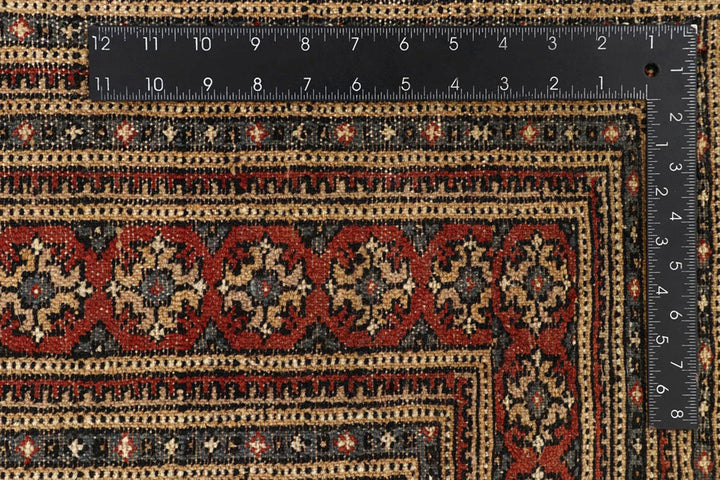 Brown Pakistani Jaldar Rug 8' 2" x 11' Hand-Knotted | No. QA17015