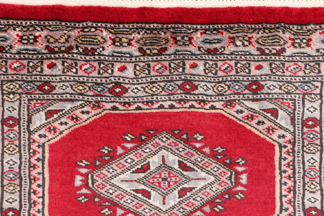 Firebrick Pakistani Jaldar Runner 2' 1" x 6' 2" Hand-Knotted | No. QA17308