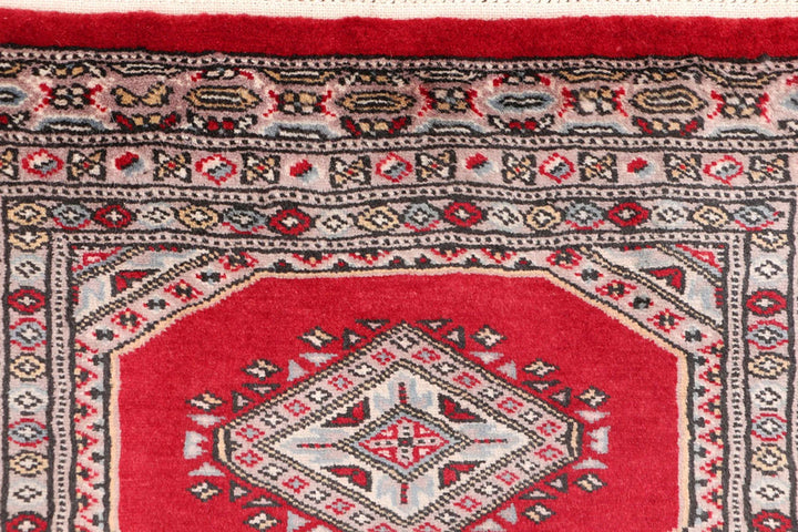 Firebrick Pakistani Jaldar Runner 2' 1" x 6' 2" Hand-Knotted | No. QA17308