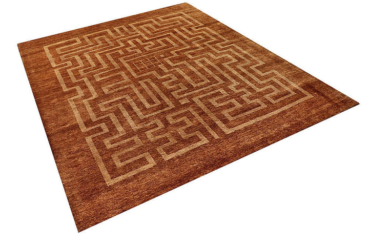 Sienna Pakistani Gabbeh Rug 6' 6" x 7' 10" Hand-Knotted | No. QA17572