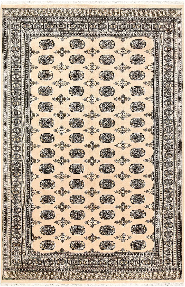 Brown Pakistani Bokhara Rug 6' x 9'1" Hand-Knotted | No. QA17897