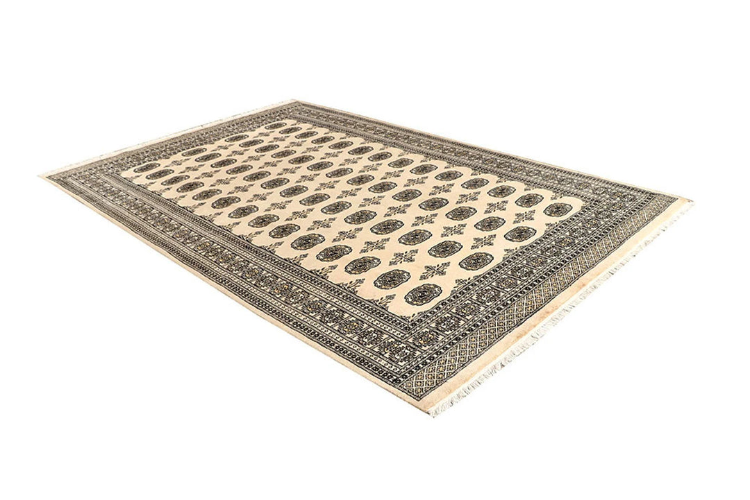 Brown Pakistani Bokhara Rug 6' x 9'1" Hand-Knotted | No. QA17897