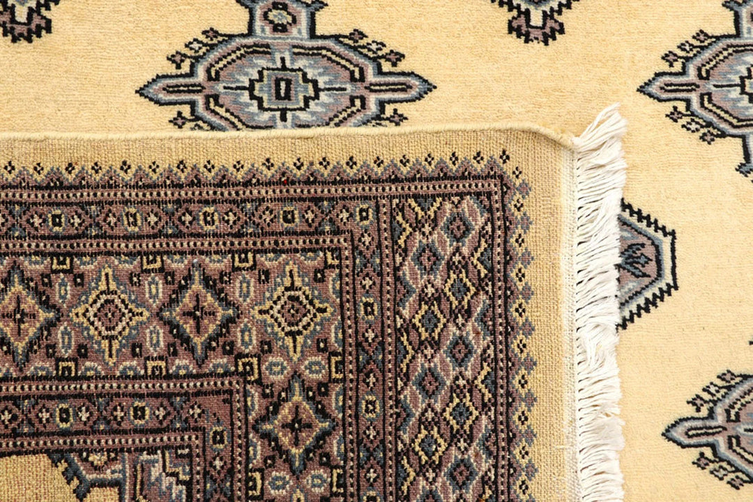 Yellow Pakistani Jaldar Rug 5' 1" x 8' 6" Hand-Knotted | No. QA18164