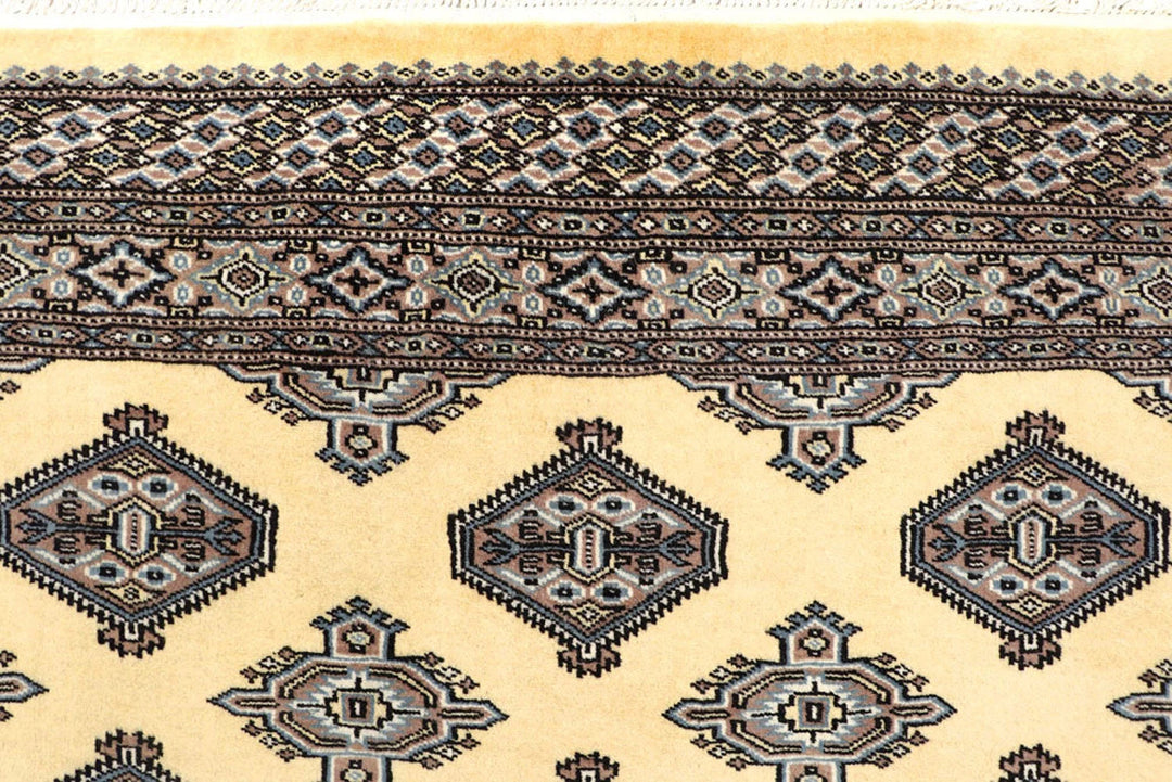 Yellow Pakistani Jaldar Rug 5' x 8' 1" Hand-Knotted | No. QA18190