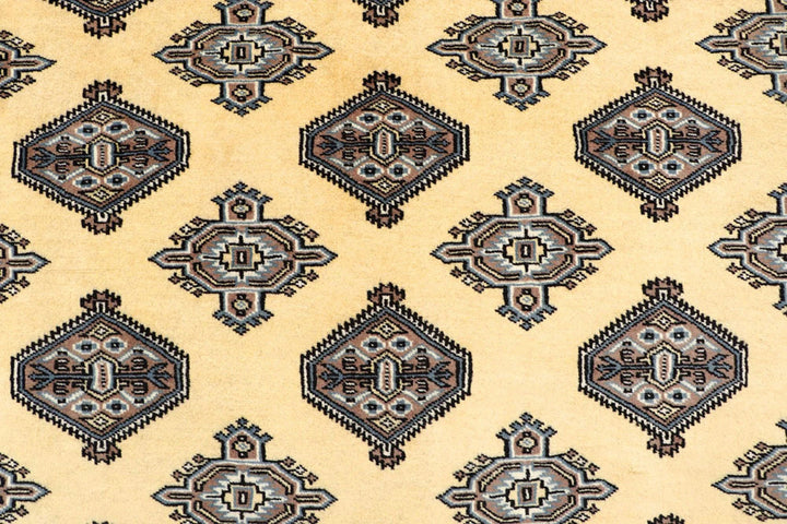 Yellow Pakistani Jaldar Rug 5' x 8' 1" Hand-Knotted | No. QA18190