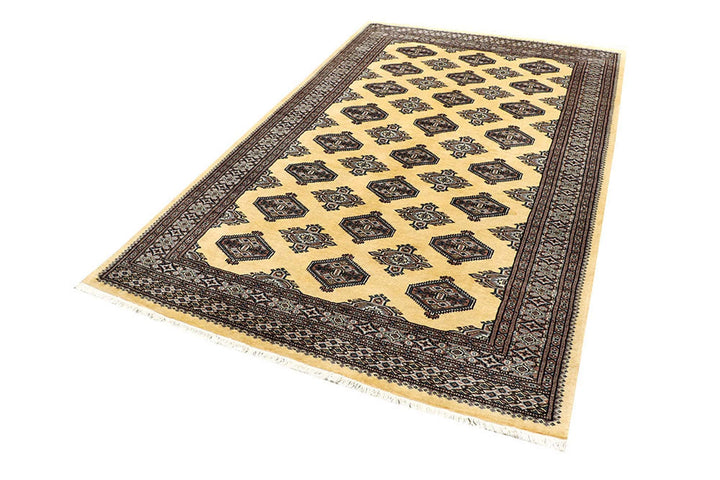 Yellow Pakistani Jaldar Rug 5' x 8' 1" Hand-Knotted | No. QA18190