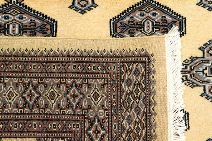 Yellow Pakistani Jaldar Rug 5' x 8' 1" Hand-Knotted | No. QA18190