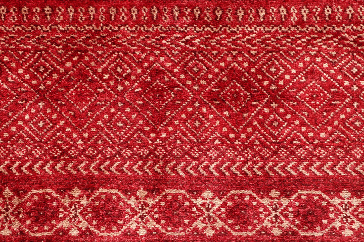 Brown Pakistani Gabbeh Rug 3' 1" x 5' 1" Hand-Knotted | No. QA18296