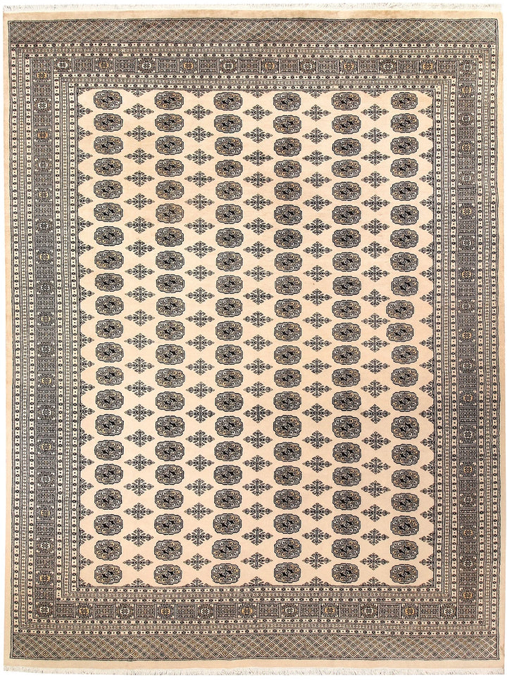 Brown Pakistani Bokhara Rug 8' 10" x 11' 10" Hand-Knotted | No. QA18538