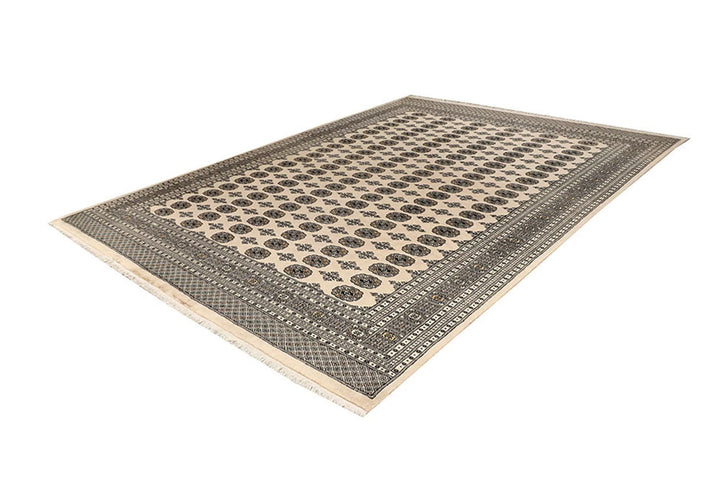Brown Pakistani Bokhara Rug 8' 10" x 11' 10" Hand-Knotted | No. QA18538