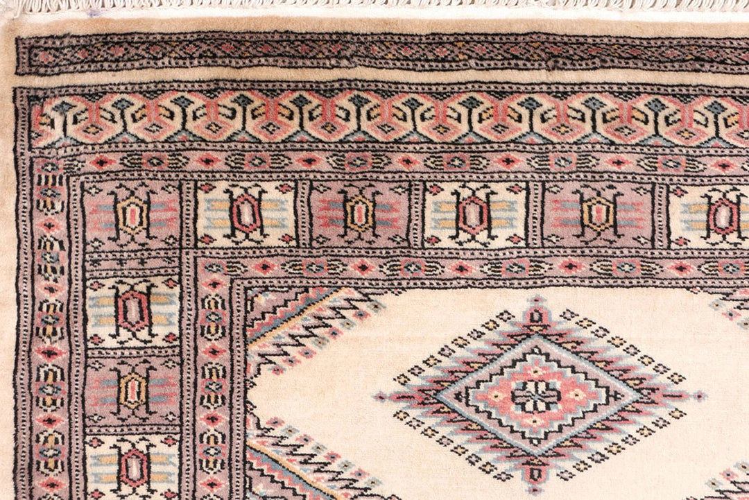 Brown Pakistani Jaldar Rug 3' x 6'5" Hand-Knotted | No. QA18580