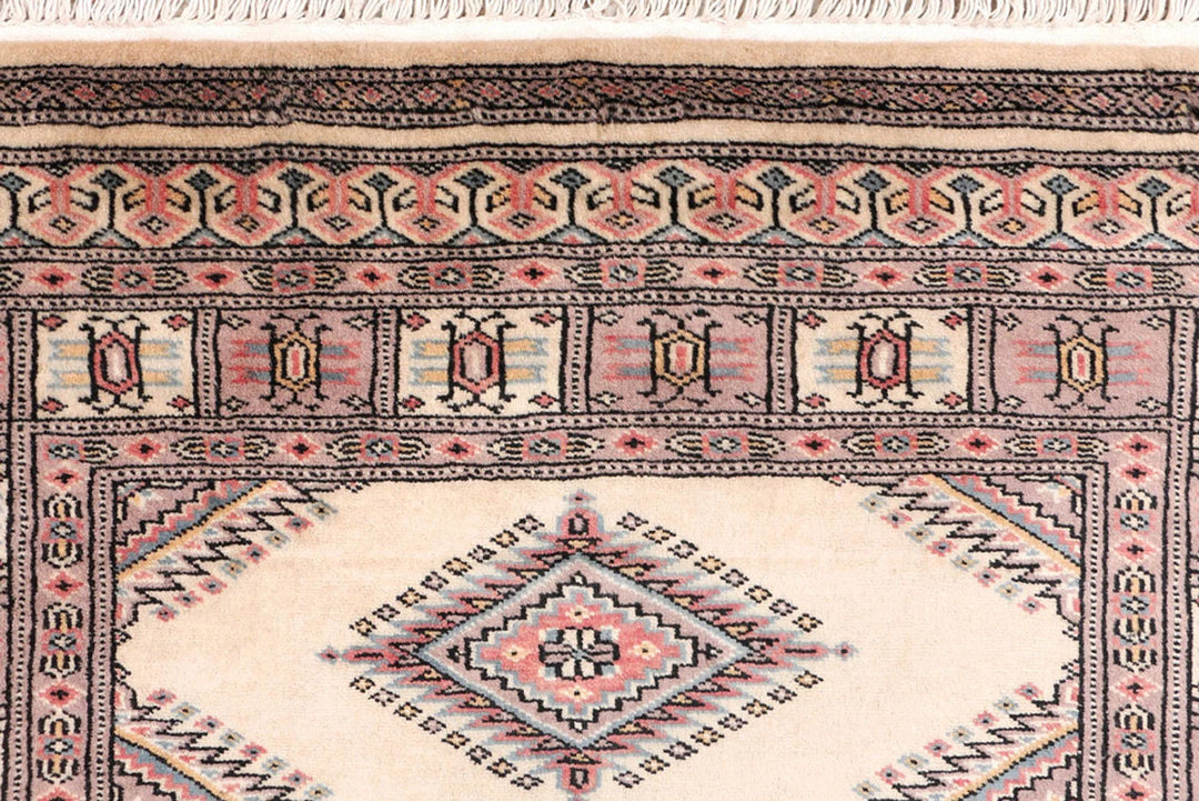 Brown Pakistani Jaldar Rug 3' x 6'5" Hand-Knotted | No. QA18580