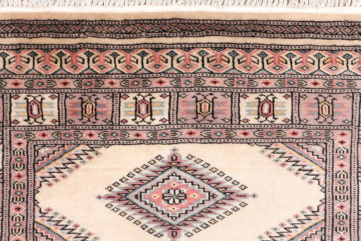 Brown Pakistani Jaldar Rug 3' x 6'5" Hand-Knotted | No. QA18580
