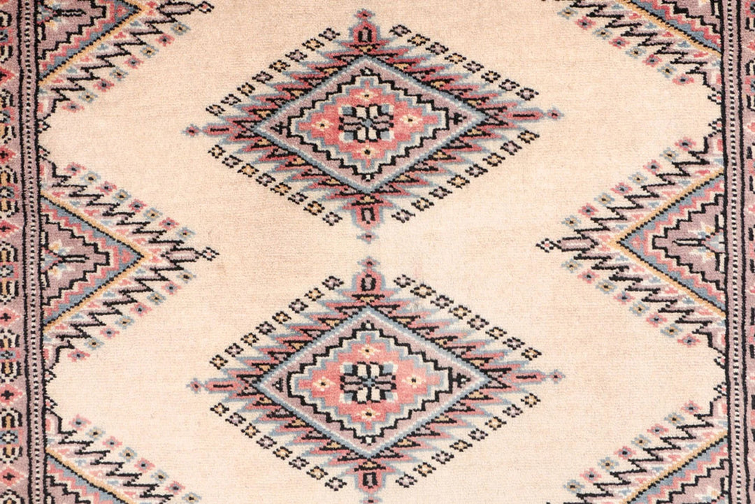 Brown Pakistani Jaldar Rug 3' x 6'5" Hand-Knotted | No. QA18580
