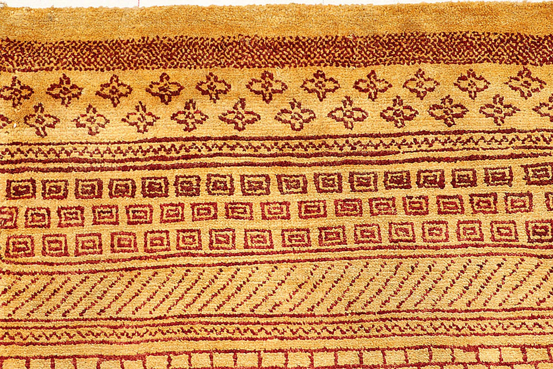 Brown Pakistani Gabbeh Rug 8' 2" x 10' 2" Hand-Knotted | No. QA19155