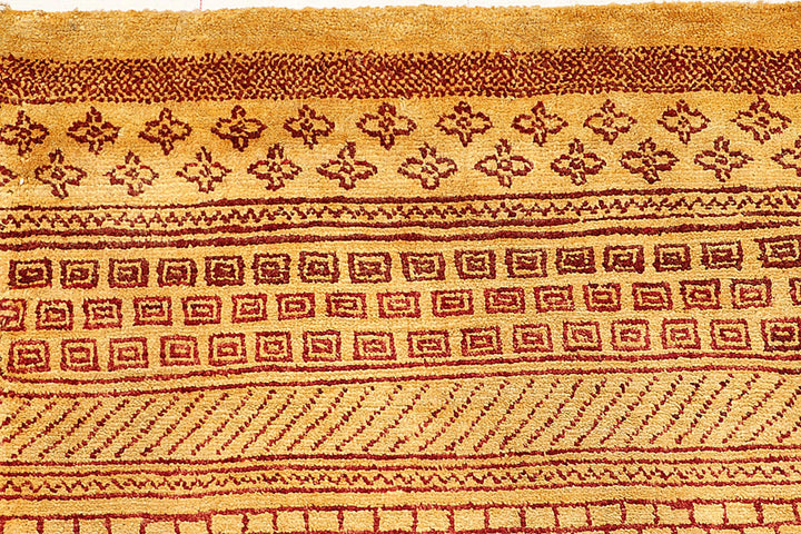 Brown Pakistani Gabbeh Rug 8' 2" x 10' 2" Hand-Knotted | No. QA19155