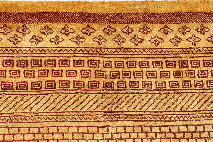 Brown Pakistani Gabbeh Rug 8' 2" x 10' 2" Hand-Knotted | No. QA19155
