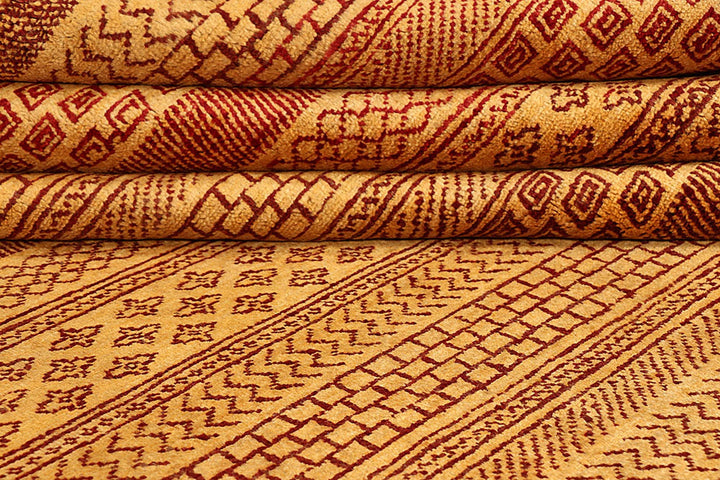 Brown Pakistani Gabbeh Rug 8' 2" x 10' 2" Hand-Knotted | No. QA19155