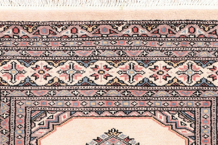 Brown Pakistani Jaldar Rug 3' 1" x 5' 1" Hand-Knotted | No. QA19324