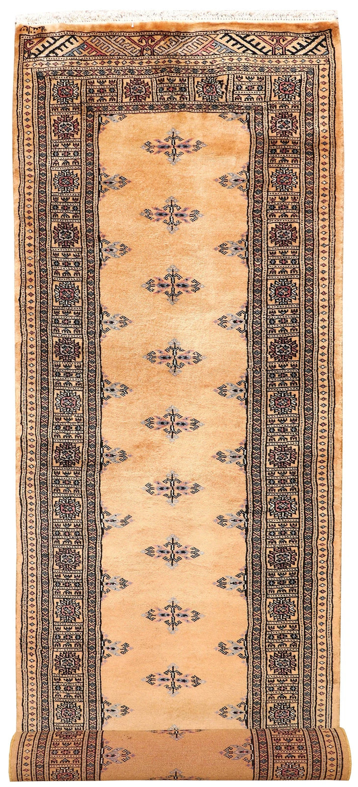 Brown Pakistani Butterfly Rug 2' 7" x 10' 1" Hand-Knotted | No. QA19475