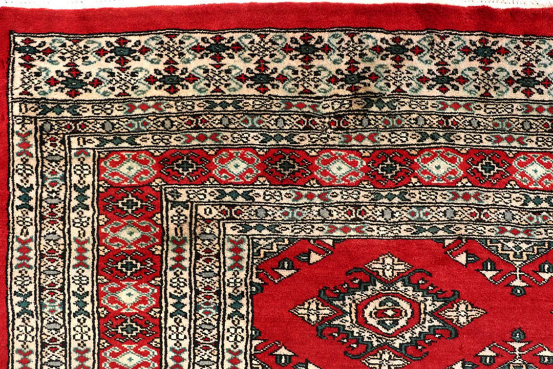 Red Pakistani Jaldar Rug 8' 2" x 11' 4" Hand-Knotted | No. QA19521