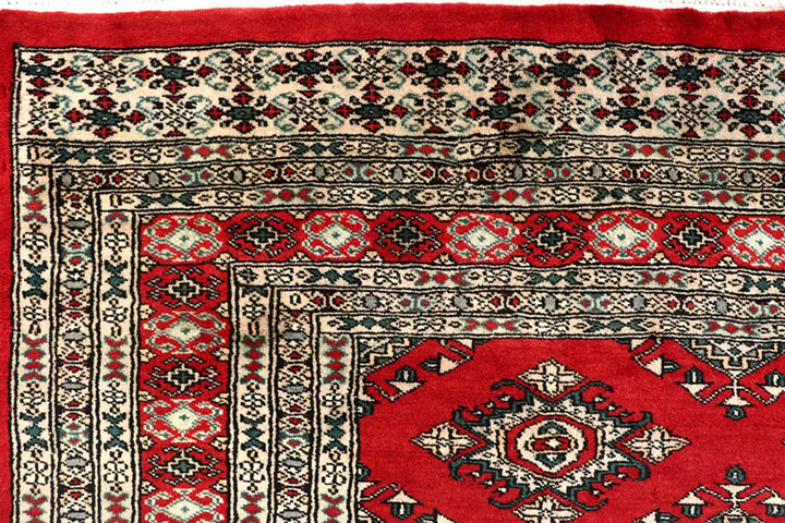 Red Pakistani Jaldar Rug 8' 2" x 11' 4" Hand-Knotted | No. QA19521