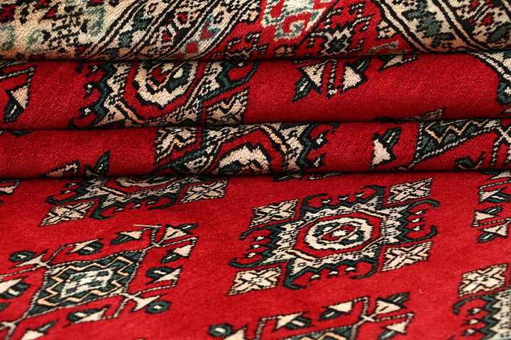 Red Pakistani Jaldar Rug 8' 2" x 11' 4" Hand-Knotted | No. QA19521
