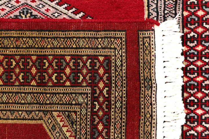 Firebrick Red Pakistani Jaldar Runner 2' 6" x 10' Hand-Knotted | No. QA19759