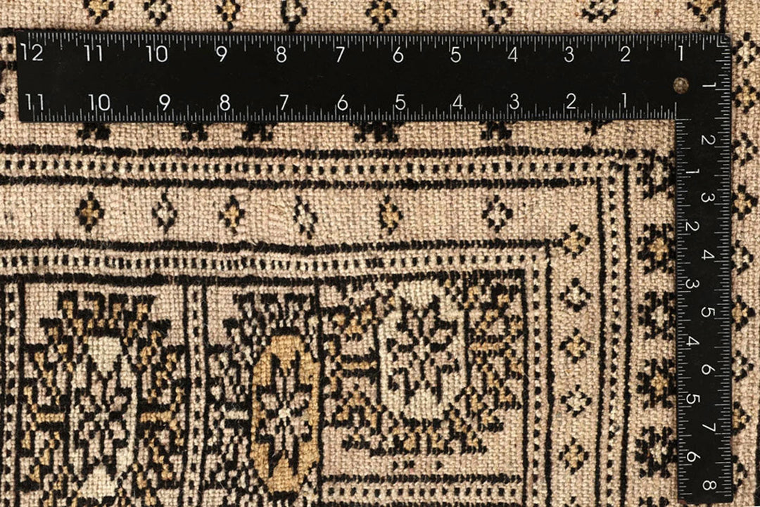 Brown Pakistani Bokhara Rug 10' 1" x 13' 5" Hand-Knotted | No. QA19868