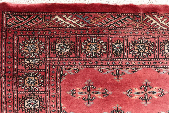 Red Pakistani Butterfly Rug 2' 7" x 11' 11" Hand-Knotted | No. QA19997