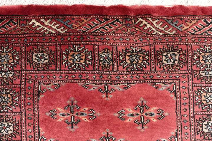 Red Pakistani Butterfly Rug 2' 7" x 11' 11" Hand-Knotted | No. QA19997