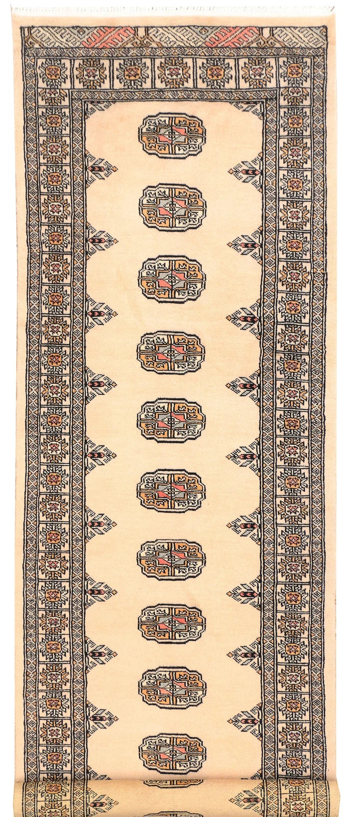 Brown Pakistani Bokhara Rug 2' 6" x 7' 9" Hand-Knotted | No. QA20352
