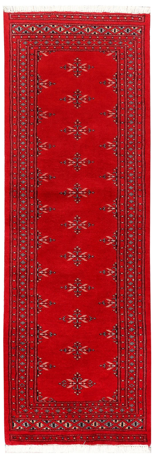 Red Pakistani Butterfly Rug 2' 1" x 6' 2" Hand-Knotted | No. QA20582