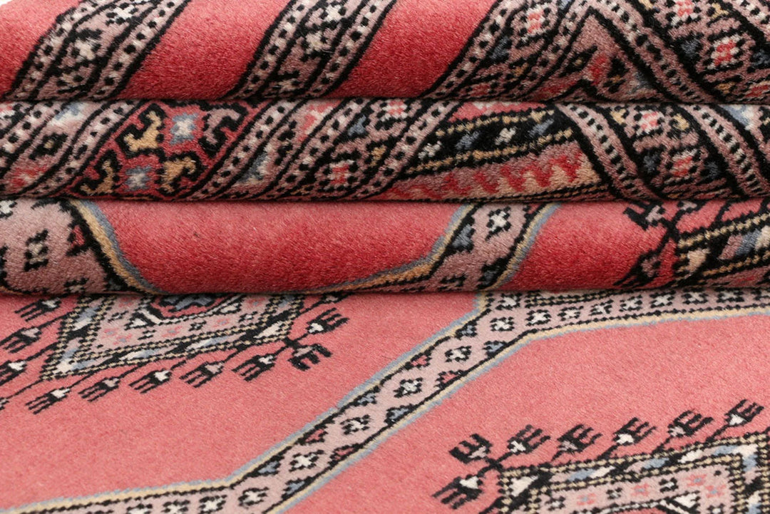 Red Pakistani Jaldar Rug 4' 1" x 6' 7" Hand-Knotted | No. QA20708