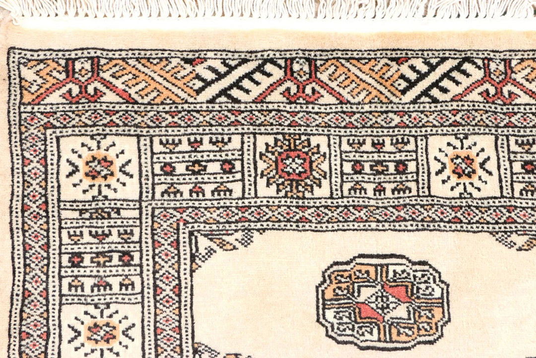 Brown Pakistani Bokhara Runner 2' 7" x 8' Hand-Knotted | No. QA21334